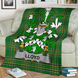 Scottish Lloyd Coat of Arms Family Crest Ireland Blanket Irish National Tartan Irish County Blanket