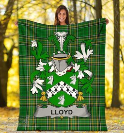 Scottish Lloyd Coat of Arms Family Crest Ireland Blanket Irish National Tartan Irish County Blanket