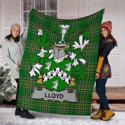 Scottish Lloyd Coat of Arms Family Crest Ireland Blanket Irish National Tartan Irish County Blanket