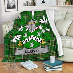 Scottish Lloyd Coat of Arms Family Crest Ireland Blanket Irish National Tartan Irish County Blanket