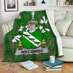 Scottish Wycombe Coat of Arms Family Crest Ireland Blanket Irish National Tartan Irish County Blanket