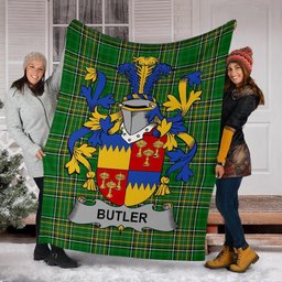 Scottish Butler Coat of Arms Family Crest Ireland Blanket Irish National Tartan Irish County Blanket