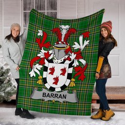 Scottish Barran Coat of Arms Family Crest Ireland Blanket Irish National Tartan Irish County Blanket