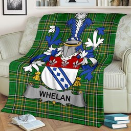 Scottish Whelan Coat of Arms Family Crest Ireland Blanket Irish National Tartan Irish County Blanket