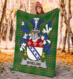 Scottish Whelan Coat of Arms Family Crest Ireland Blanket Irish National Tartan Irish County Blanket