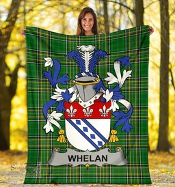 Scottish Whelan Coat of Arms Family Crest Ireland Blanket Irish National Tartan Irish County Blanket