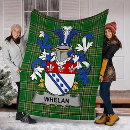 Scottish Whelan Coat of Arms Family Crest Ireland Blanket Irish National Tartan Irish County Blanket