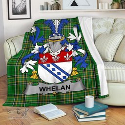 Scottish Whelan Coat of Arms Family Crest Ireland Blanket Irish National Tartan Irish County Blanket