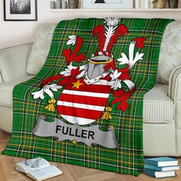 Scottish Fuller Coat of Arms Family Crest Ireland Blanket Irish National Tartan Irish County Blanket