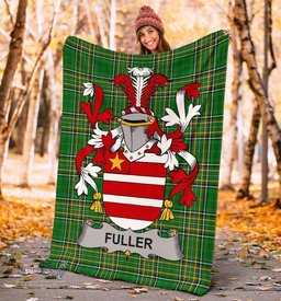 Scottish Fuller Coat of Arms Family Crest Ireland Blanket Irish National Tartan Irish County Blanket