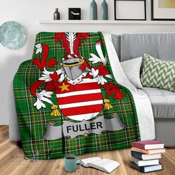 Scottish Fuller Coat of Arms Family Crest Ireland Blanket Irish National Tartan Irish County Blanket