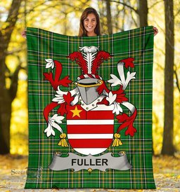 Scottish Fuller Coat of Arms Family Crest Ireland Blanket Irish National Tartan Irish County Blanket