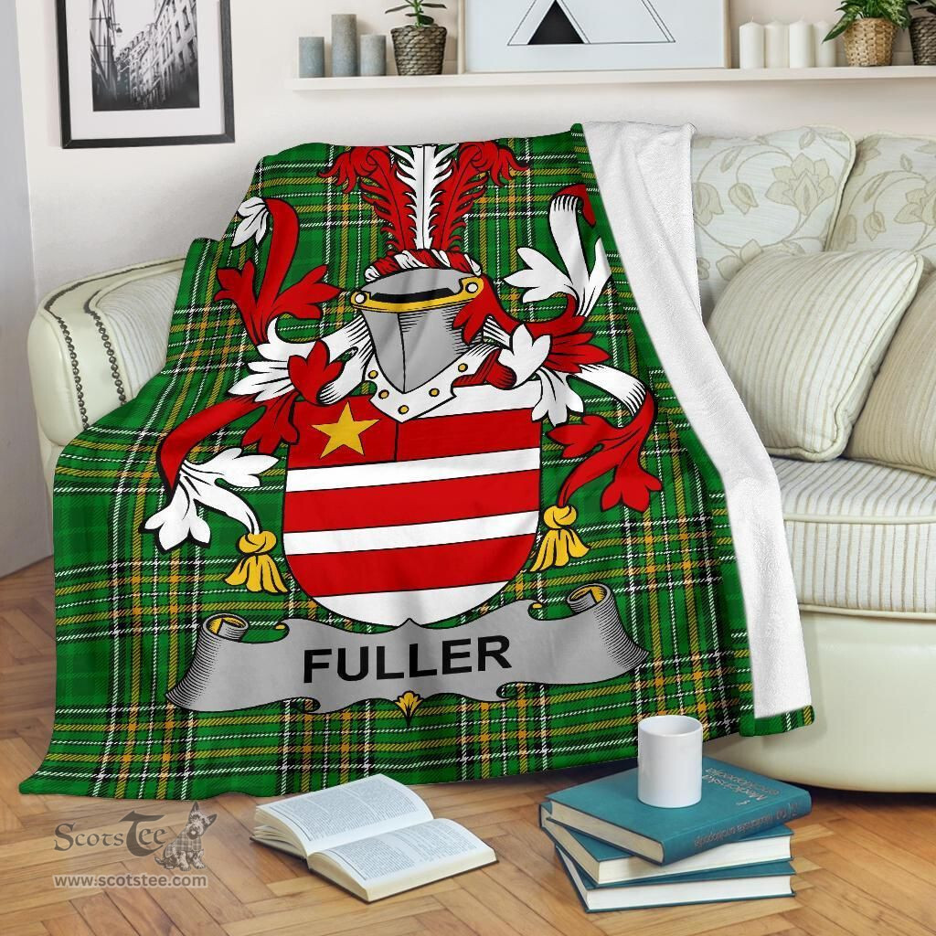 Scottish Fuller Coat of Arms Family Crest Ireland Blanket Irish National Tartan Irish County Blanket