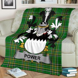 Scottish Power Coat of Arms Family Crest Ireland Blanket Irish National Tartan Irish County Blanket