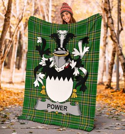 Scottish Power Coat of Arms Family Crest Ireland Blanket Irish National Tartan Irish County Blanket