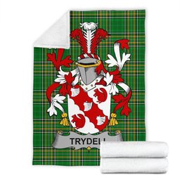 Scottish Trydell Coat of Arms Family Crest Ireland Blanket Irish National Tartan Irish County Blanket