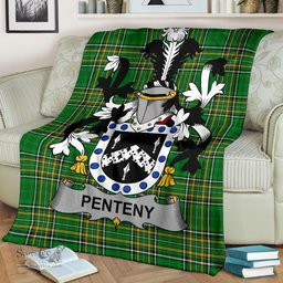 Scottish Penteny Coat of Arms Family Crest Ireland Blanket Irish National Tartan Irish County Blanket