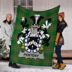 Scottish Penteny Coat of Arms Family Crest Ireland Blanket Irish National Tartan Irish County Blanket