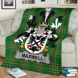Scottish Maxwell Coat of Arms Family Crest Ireland Blanket Irish National Tartan Irish County Blanket