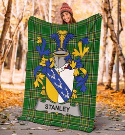 Scottish Stanley Coat of Arms Family Crest Ireland Blanket Irish National Tartan Irish County Blanket