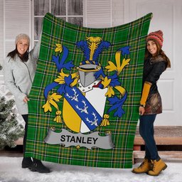 Scottish Stanley Coat of Arms Family Crest Ireland Blanket Irish National Tartan Irish County Blanket