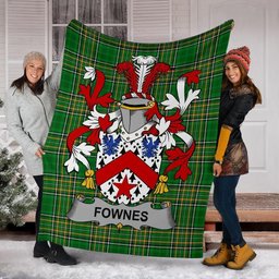 Scottish Fownes Coat of Arms Family Crest Ireland Blanket Irish National Tartan Irish County Blanket