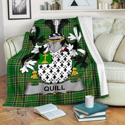 Scottish Quill Coat of Arms Family Crest Ireland Blanket Irish National Tartan Irish County Blanket