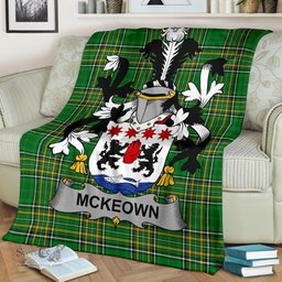 Scottish McKeown Coat of Arms Family Crest Ireland Blanket Irish National Tartan Irish County Blanket