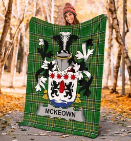 Scottish McKeown Coat of Arms Family Crest Ireland Blanket Irish National Tartan Irish County Blanket