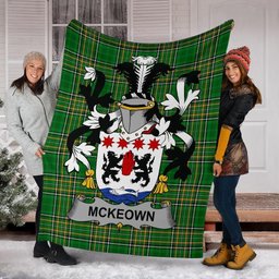 Scottish McKeown Coat of Arms Family Crest Ireland Blanket Irish National Tartan Irish County Blanket
