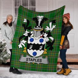 Scottish Staples Coat of Arms Family Crest Ireland Blanket Irish National Tartan Irish County Blanket