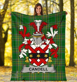 Scottish Candell Coat of Arms Family Crest Ireland Blanket Irish National Tartan Irish County Blanket