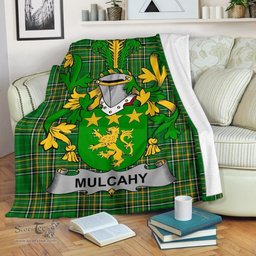 Scottish Mulcahy or O'Mulcahy Coat of Arms Family Crest Ireland Blanket Irish National Tartan Irish County Blanket