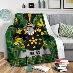Scottish Best Coat of Arms Family Crest Ireland Blanket Irish National Tartan Irish County Blanket