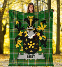 Scottish Best Coat of Arms Family Crest Ireland Blanket Irish National Tartan Irish County Blanket