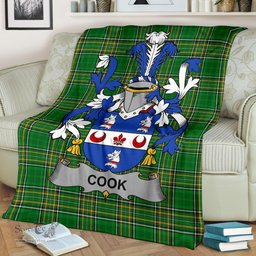 Scottish Cook Coat of Arms Family Crest Ireland Blanket Irish National Tartan Irish County Blanket