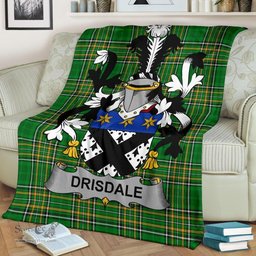 Scottish Drisdale Coat of Arms Family Crest Ireland Blanket Irish National Tartan Irish County Blanket