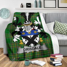 Scottish Drisdale Coat of Arms Family Crest Ireland Blanket Irish National Tartan Irish County Blanket