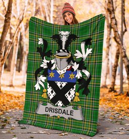 Scottish Drisdale Coat of Arms Family Crest Ireland Blanket Irish National Tartan Irish County Blanket