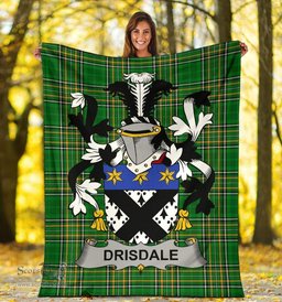 Scottish Drisdale Coat of Arms Family Crest Ireland Blanket Irish National Tartan Irish County Blanket
