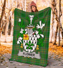 Scottish Flower Coat of Arms Family Crest Ireland Blanket Irish National Tartan Irish County Blanket