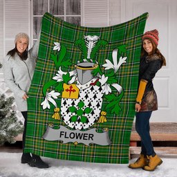 Scottish Flower Coat of Arms Family Crest Ireland Blanket Irish National Tartan Irish County Blanket
