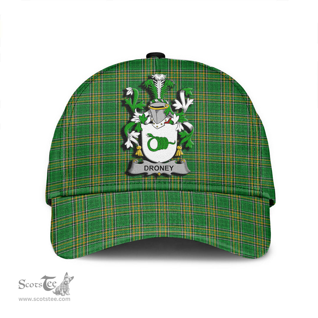 Scottish Droney or O Droney Coat of Arms Family Crest Ireland Cap Irish National Tartan Irish County Cap