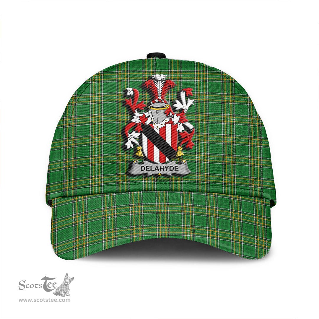 Scottish Delahyde Coat of Arms Family Crest Ireland Cap Irish National Tartan Irish County Cap