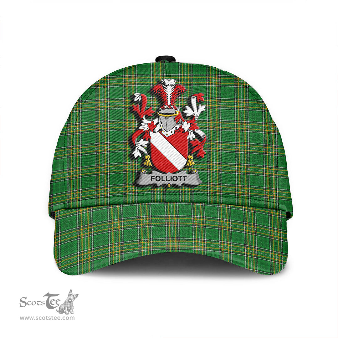 Scottish Folliott Coat of Arms Family Crest Ireland Cap Irish National Tartan Irish County Cap