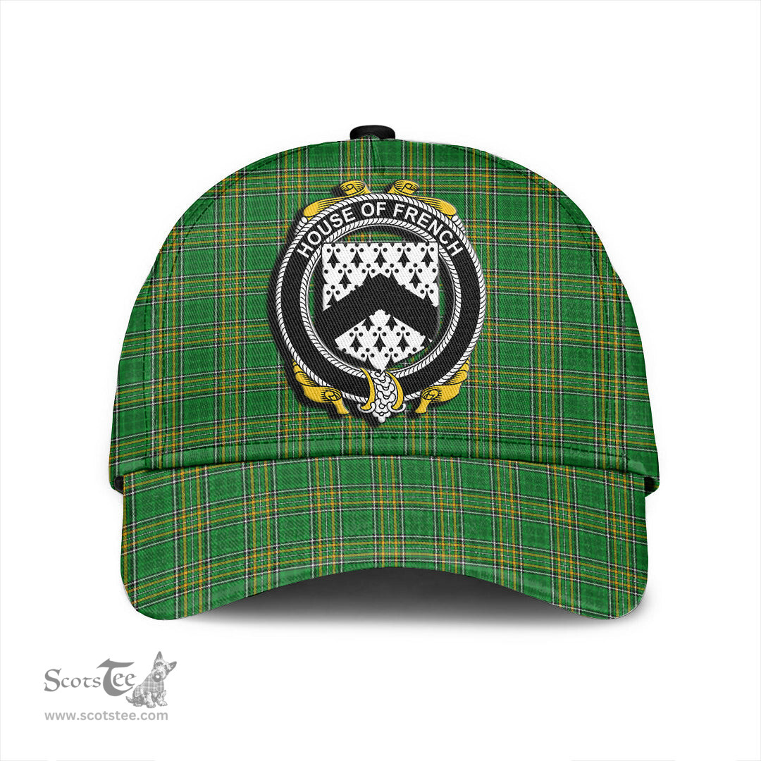Scottish House of FRENCH Coat of Arms Family Crest Ireland Cap Irish National Tartan Irish County Cap