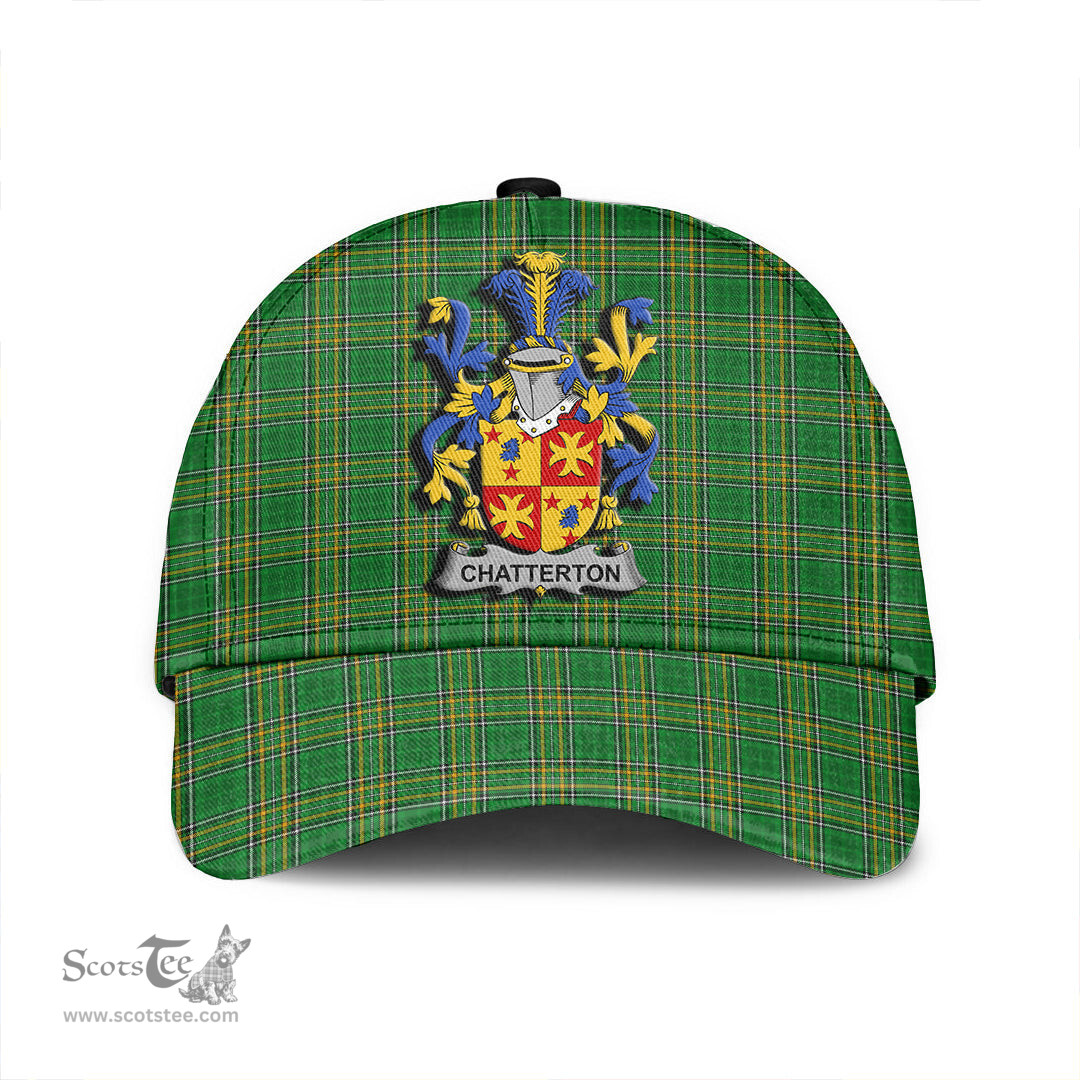 Scottish Chatterton Coat of Arms Family Crest Ireland Cap Irish National Tartan Irish County Cap