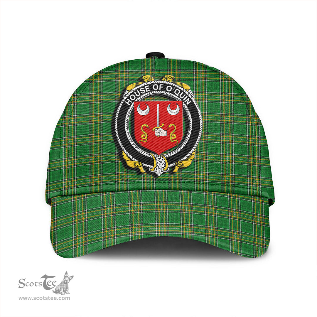 Scottish House of O QUIN (Thomond) Coat of Arms Family Crest Ireland Cap Irish National Tartan Irish County Cap