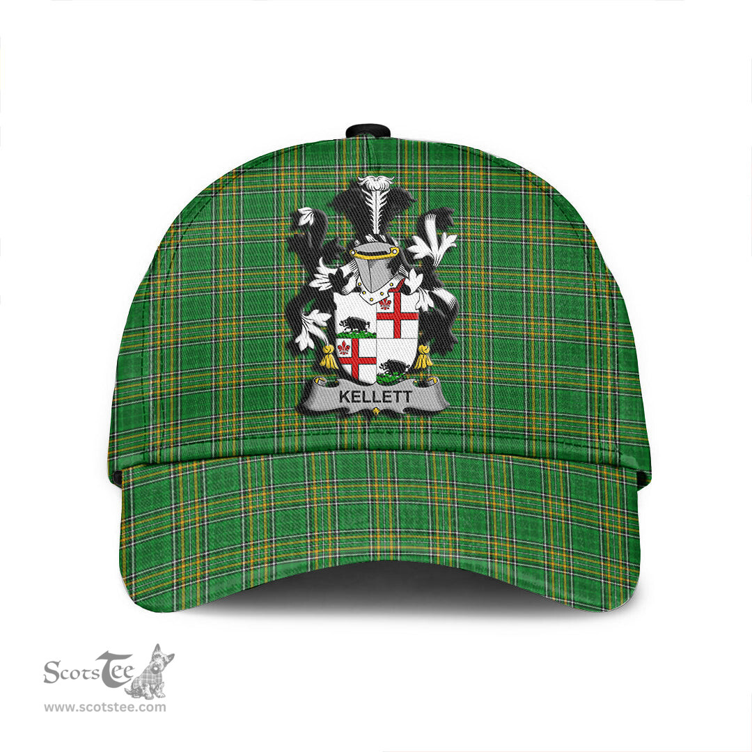 Scottish Kellett Coat of Arms Family Crest Ireland Cap Irish National Tartan Irish County Cap