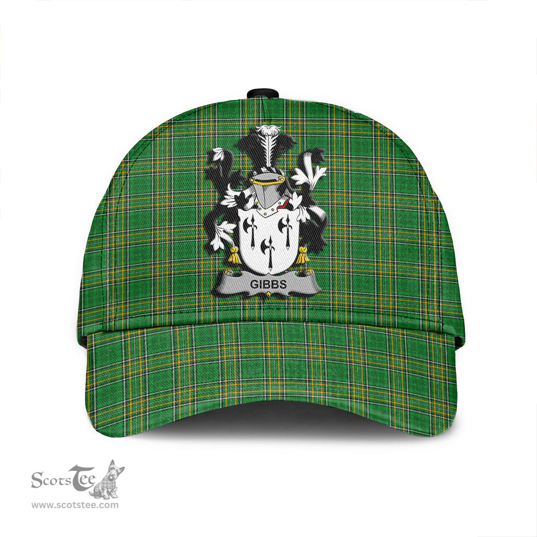 Scottish Gibbs Coat of Arms Family Crest Ireland Cap Irish National Tartan Irish County Cap